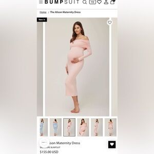 Bumpsuit Pink Maternity Dress